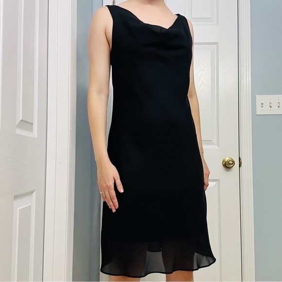 Vintage Y2K Dress Mini Cowl Neck Tie Back Cocktail Party Coquette Size Medium - Picture 7 of 7